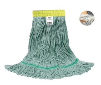 16 oz Green Loop Mop with Yellow Narrow Band